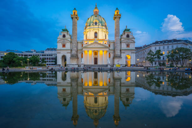 istock Twilight at St. Charles Church in Vienna, Austria 1018669224