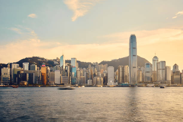 istock Hong Kong skyline at dusk 1018683494