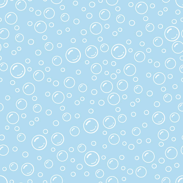 ilustraciones, imágenes clip art, dibujos animados e iconos de stock de burbujas en agua limpia, de patrones sin fisuras, vector de dibujos animados - bubble seamless pattern backgrounds