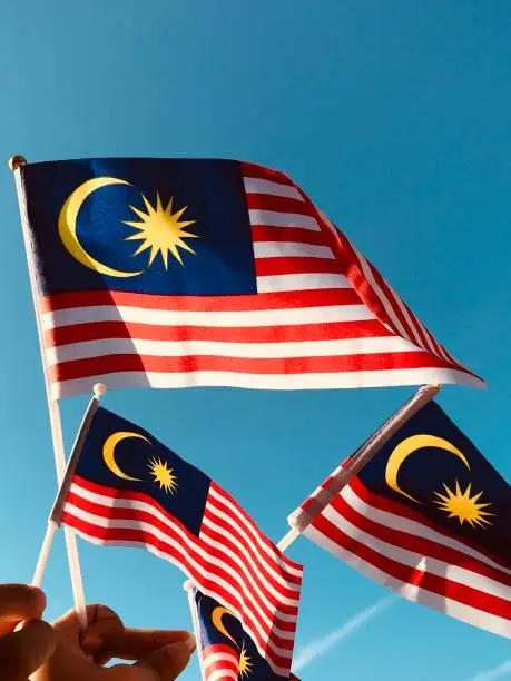 Malaysia flag as background
