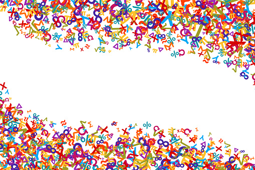 Color Ful Math Design Vector Colorful Mathematics Background Element In Flat Style Stock ...