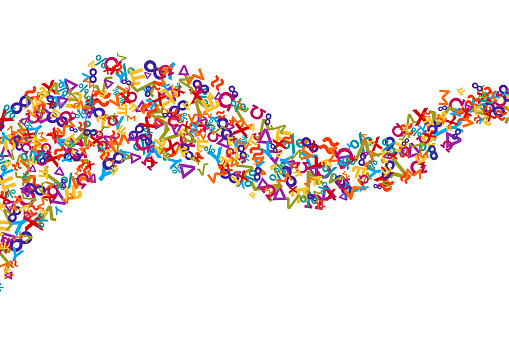 Colorful Math Background Integrs Vector Colorful Mathematics Background Element In Flat Style Stock ...