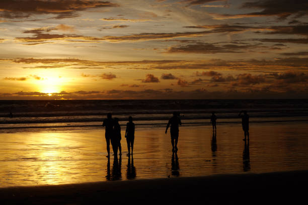 istock Beautiful sunset on the beach in Bali 1018736192