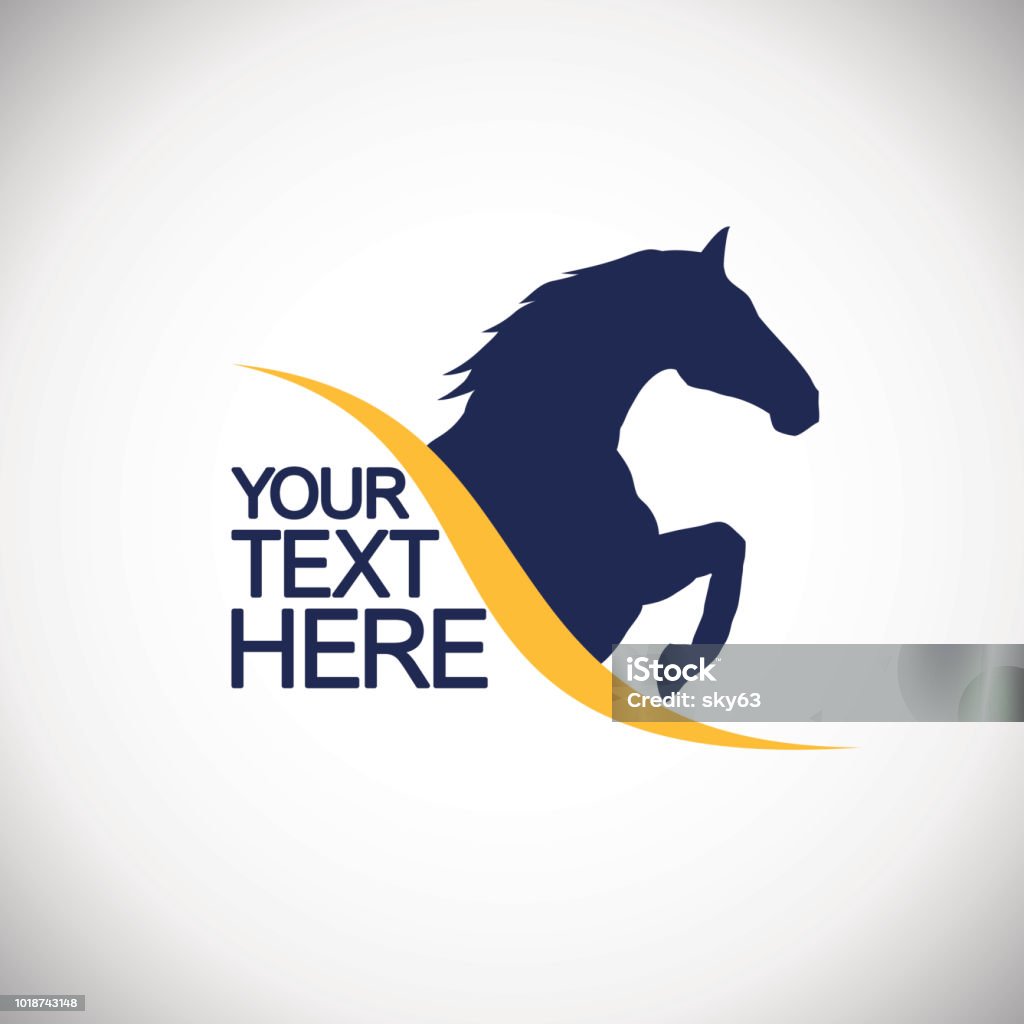 Horse in jump sign Horse stock vector