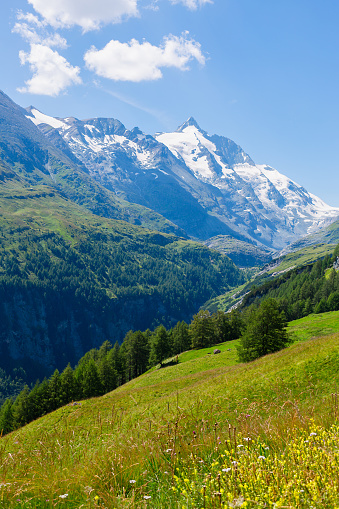Grossglockner mountain range in the Austrian Alps, Austria