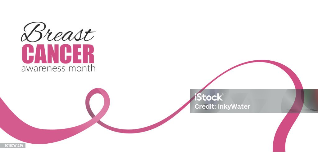 Vector Pink silk ribbon. Breast cancer awareness month. Banner template Vector Pink silk ribbon on white background. Breast cancer awareness month. Banner template Award Ribbon stock vector