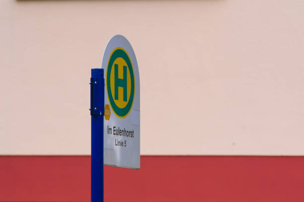 istock Bus stop sign in Koblenz, Germany 1018761522