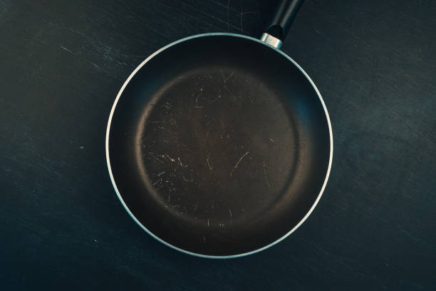 istock Used old empty frying pan skillet 1018764878