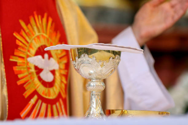 istock Priest celebrate mass at the church 1018779304