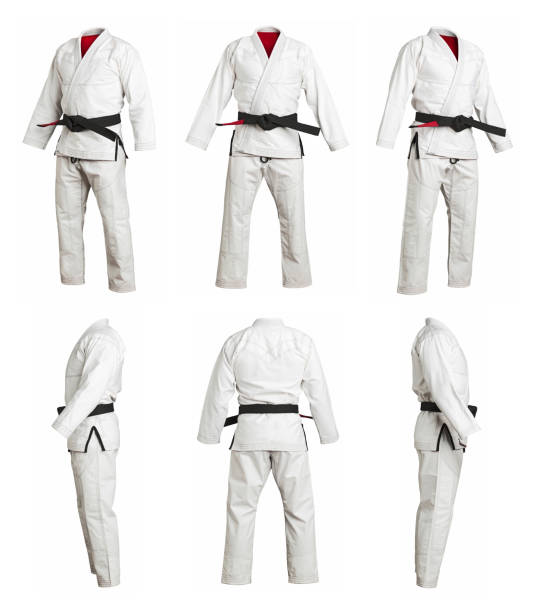 スポーツ制服着�物 - karate judo belt aikido ストックフォトと画像