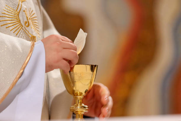 istock Priest celebrate mass at the church 1018792896