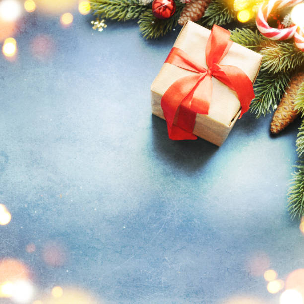 istock Christmas holiday background with fir branch 1018805306