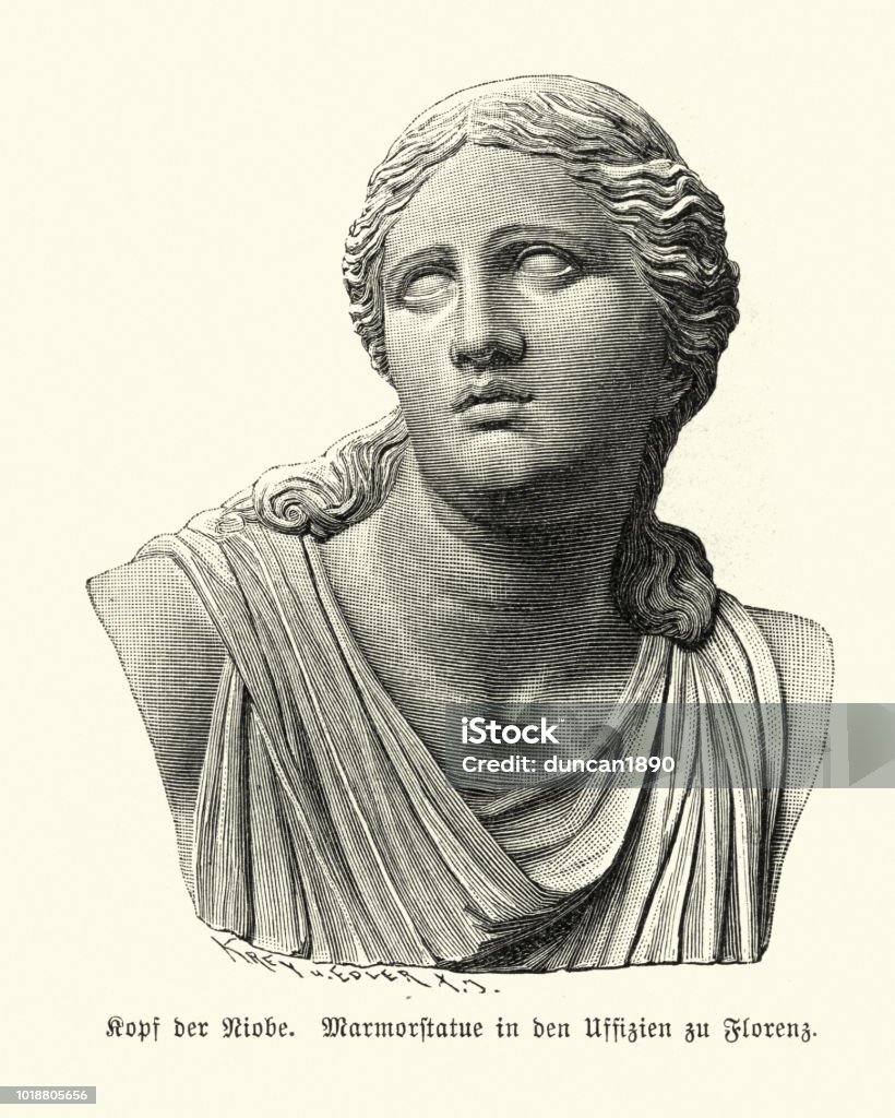 Mythologie Grecque Niobé Vecteurs libres de droits et plus d'images vectorielles de Antiquité Mythologie Grecque Niobé Vecteurs libres de droits et plus d'images vectorielles de Antiquité