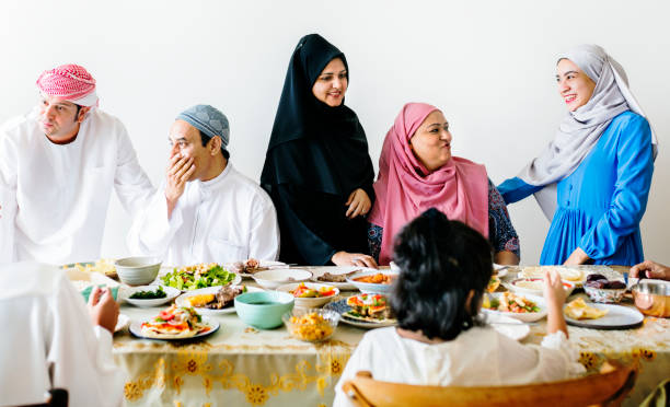 istock Muslim family having a Ramadan feast 1018820746