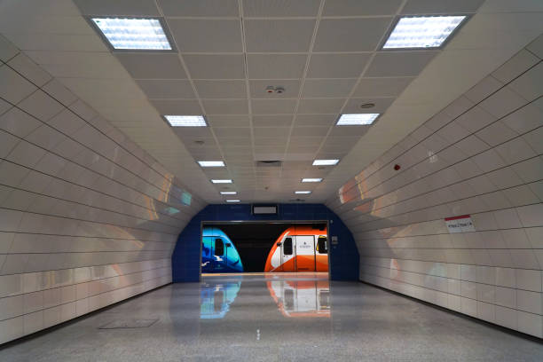 Subway train wagons at The Kadikoy Istanbul stock photo