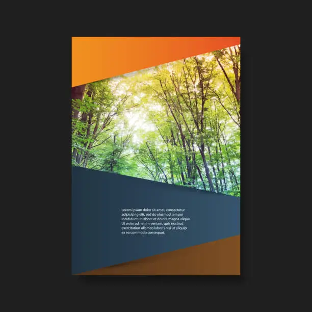 Vector illustration of Flyer or Cover Design - Woodland