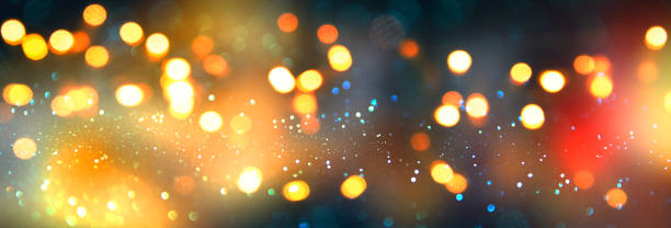 istock Christmas and Happy new year on blurred bokeh with snowfall banner background 1018831514