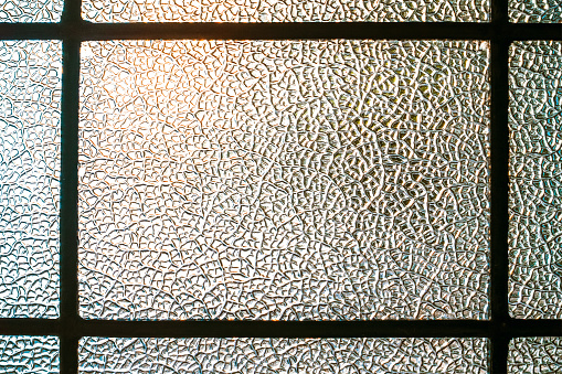 Antique patterned glass surface