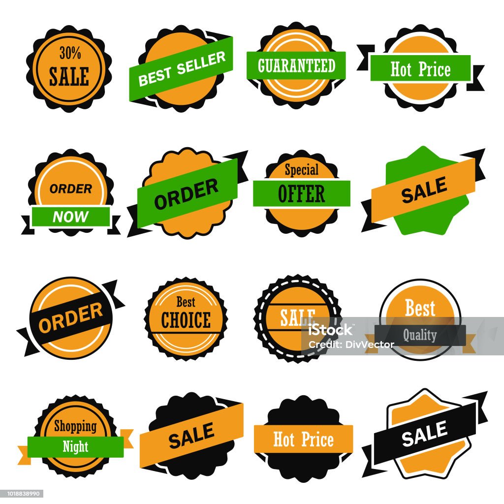 Vector Label Set Stock Illustration - Download Image Now ...