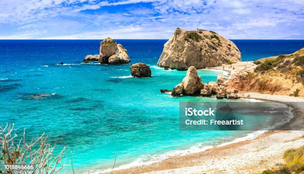 Best Beaches Of Cyprus Petra Tou Romiou Famous As A Birthplace Of Aphrodite Stock Photo - Download Image Now