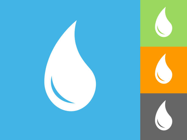 Water Drop Flat Icon on Blue Background Water Drop Flat Icon on Blue Background. The icon is depicted on Blue Background. There are three more background color variations included in this file. The icon is rendered in white color and the background is blue.. The icon is depicted on Blue Background. There are three more background color variations included in this file. The icon is rendered in white color and the background is blue. sweat droplet stock illustrations