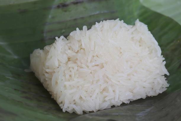 istock Sticky rice on banana leaves 1018855594