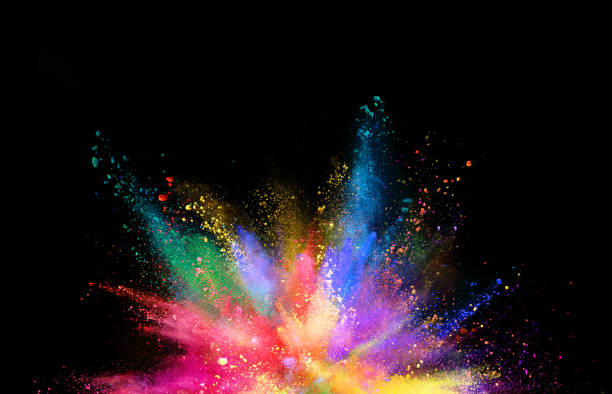 istock Coloured powder explosion isolated on black background 1018862684