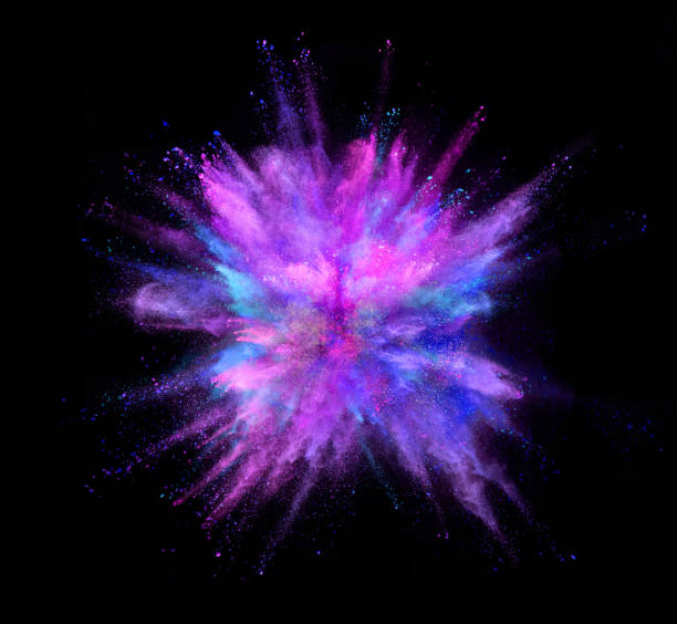 istock Coloured powder explosion isolated on black background 1018862864