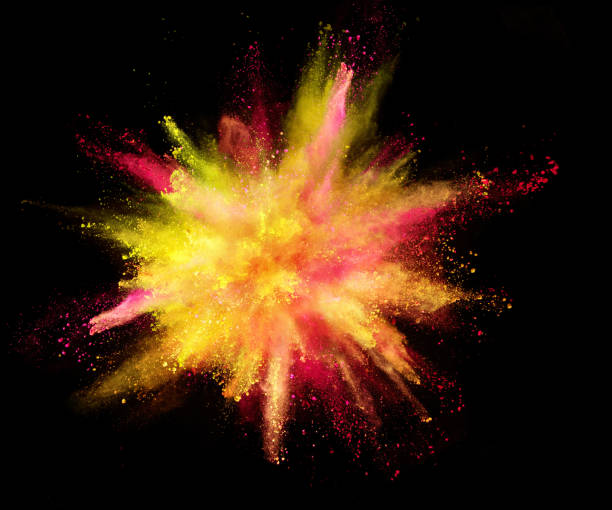 istock Coloured powder explosion isolated on black background 1018862960