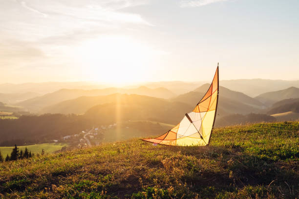 Colorful kite in the blue sky