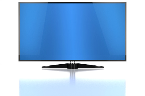 Tv On White With Clipping Path