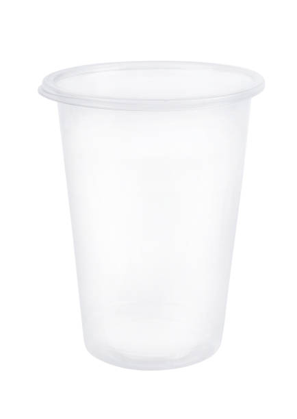 istock Plastic glass isolated on white background with clipping path 1018908156