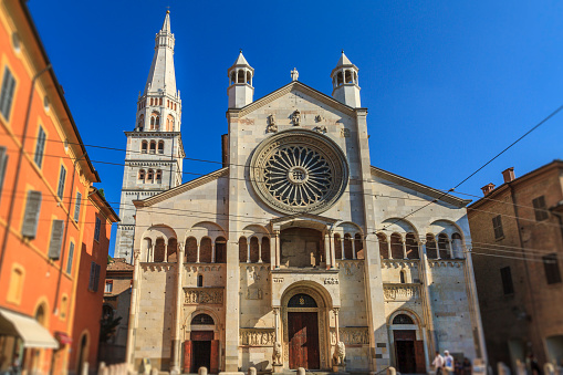 Modena Cathedral, an important Romanesque building and a World Heritage Site (Emilia-Romagna, Italy)