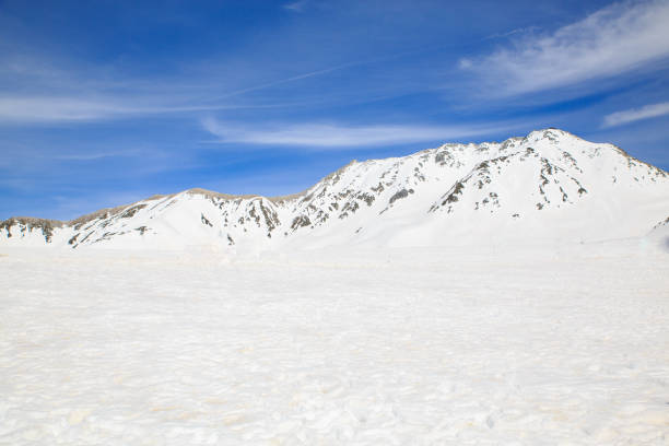 istock Snow mountain at Tateyama Kurobe Alpine Route. 1018929116