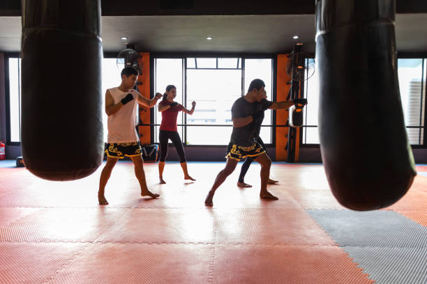 istock Training class at the boxing gym 1018959586