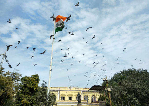 Indian National Flag waving high in Delhi
