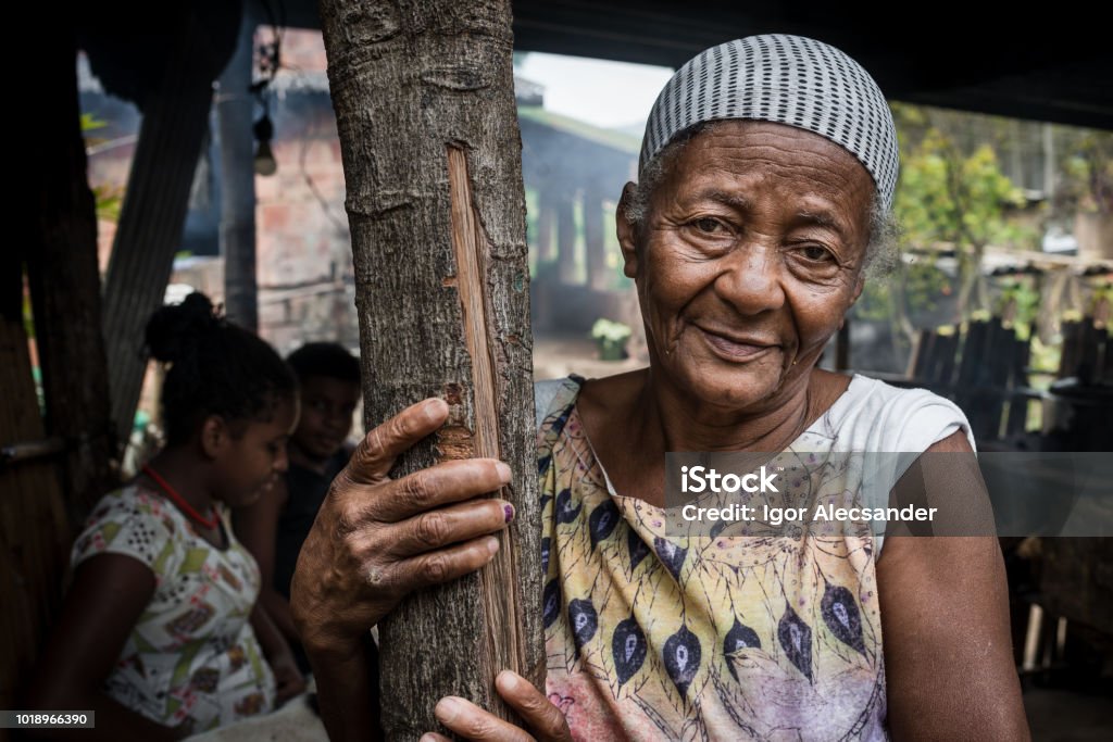 Old brazilian woman at home, Rio de Janeiro State, Brazil Old woman at home, Rio de Janeiro State, Brazil Poverty Stock Photo