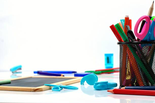 istock Office accessories and school supplies. 1018975440