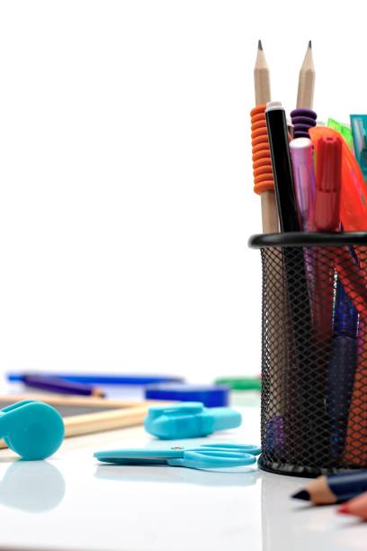 istock Office accessories and school supplies. 1018975468