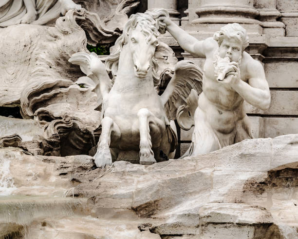 istock Baroque stye Scuplture, Rome, Italy 1018988448