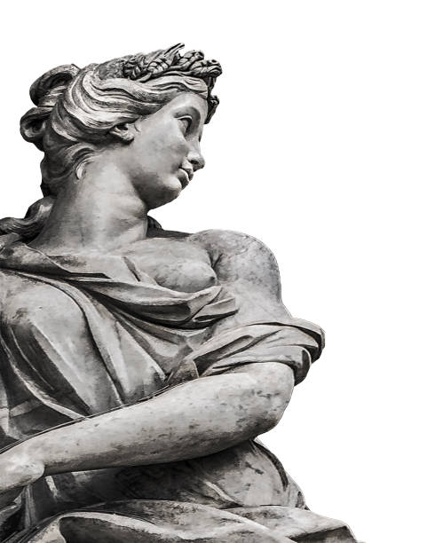 istock Woman Sculpture Isolated Over White Background 1018988560