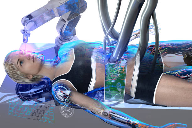 istock Creating a Woman Cyborg in The Future 1019000170