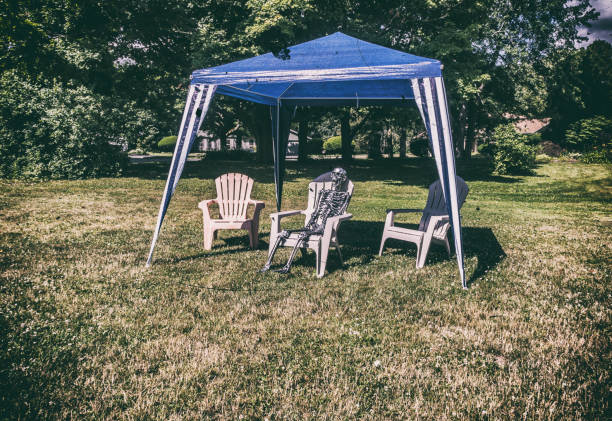 istock Solitary Skeleton Sitting Alone Under Outdoors Tent 1019000532
