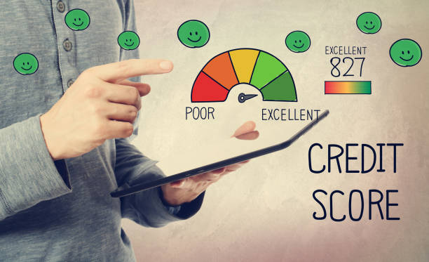 istock Excellent Credit Score with man holding a tablet 1019006046