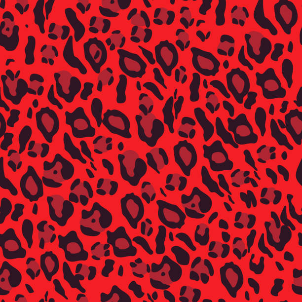 trendy seamless pattern red leopard trendy seamless pattern red leopard red camouflage pattern stock illustrations