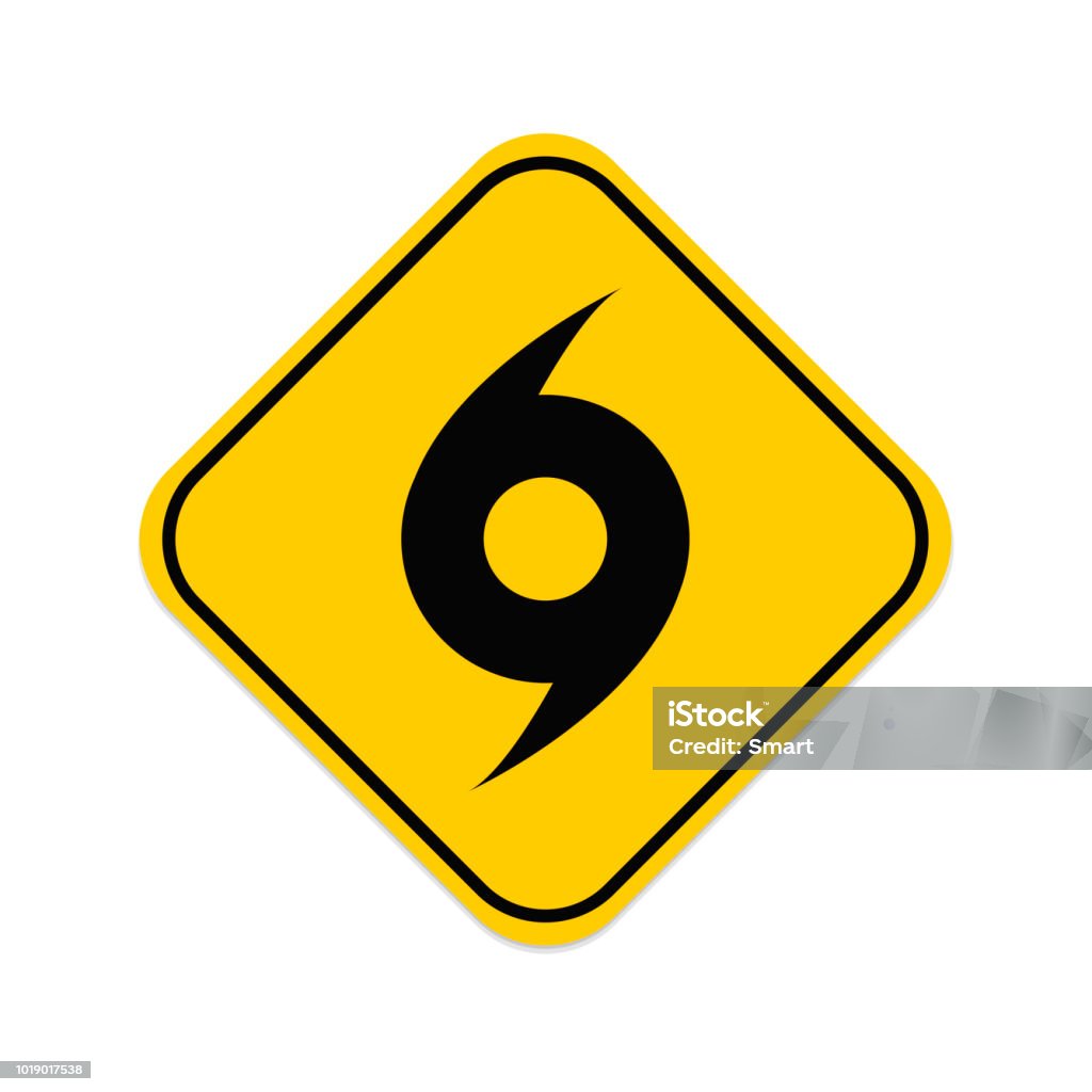 Whirlwind sign. Tornado. Hurricane. Hurricane - storm. White background. Vector illustration Hurricane - Storm stock vector