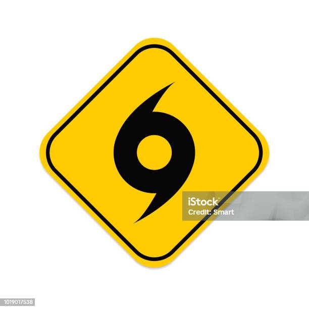 Whirlwind Sign Tornado Hurricane Hurricane Storm White Background Vector Illustration Stock Illustration - Download Image Now