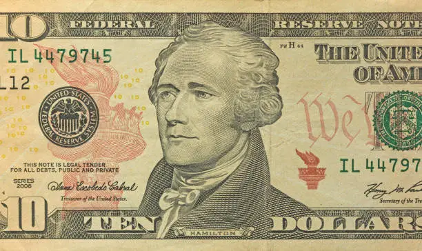 Photo of Ten Dollars With One Note. 10 Dollars