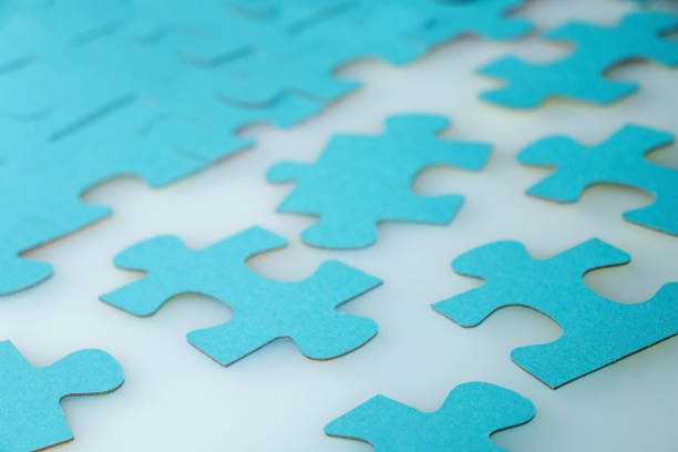 istock Elements of a puzzle on a white background. 1019031078