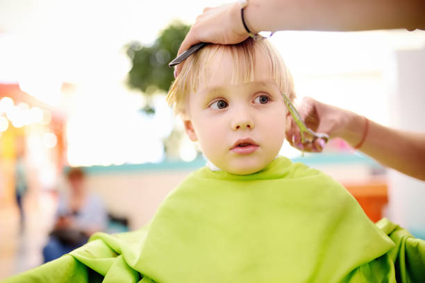 Preschooler Boy Getting Haircut Stock Photo - Download Image Now - Child, Cutting  Hair, Hairdresser - iStock